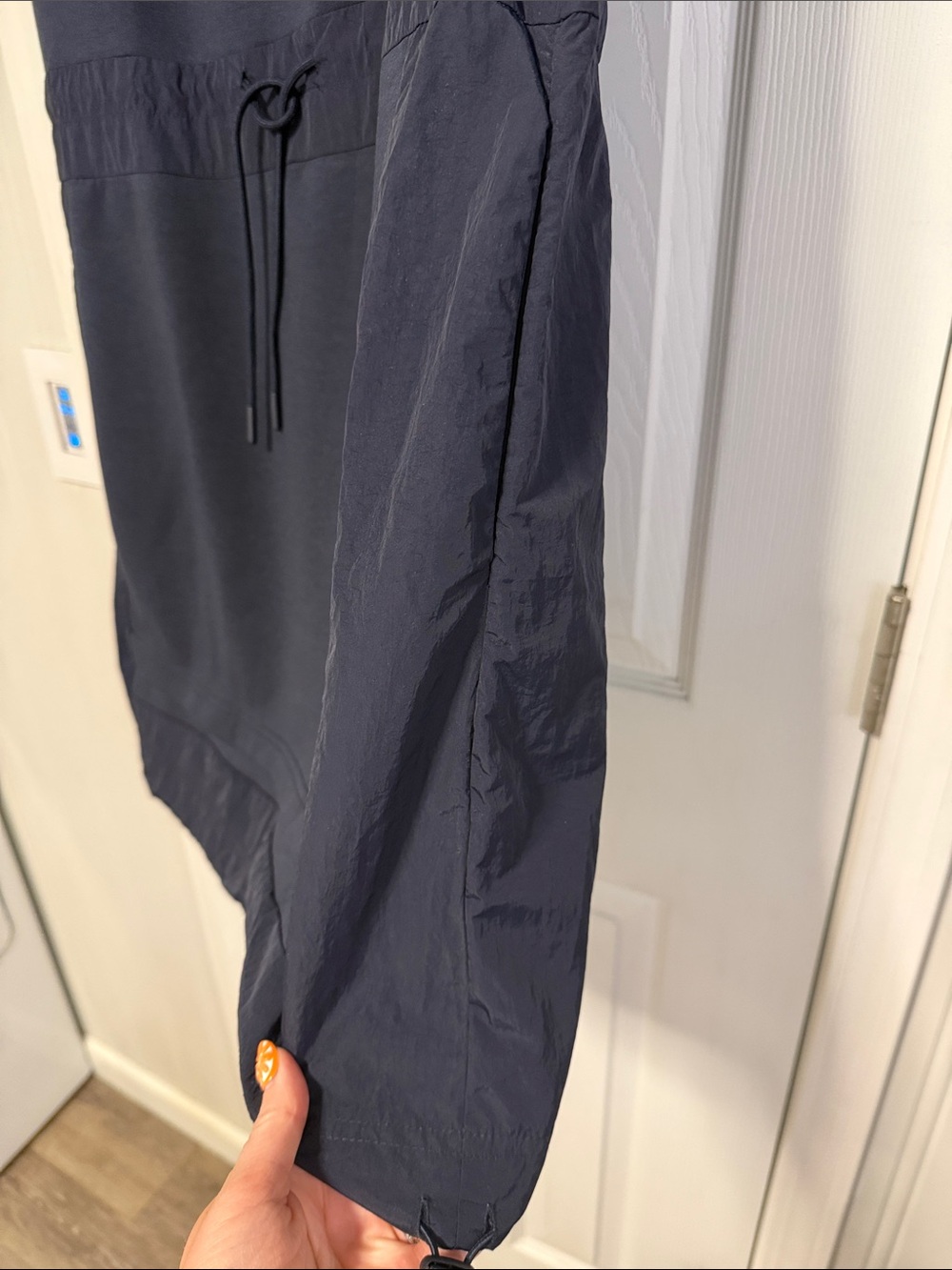 Umgee Navy Ruffle Sleeve Drawstring Mini Dress - Picture 5 of 6
